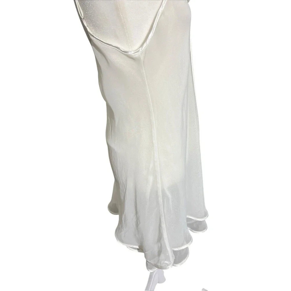 Vtg Fredericks Of Hollywood Sheer Slip Dress Double Layer Bridal Nightie Sz M